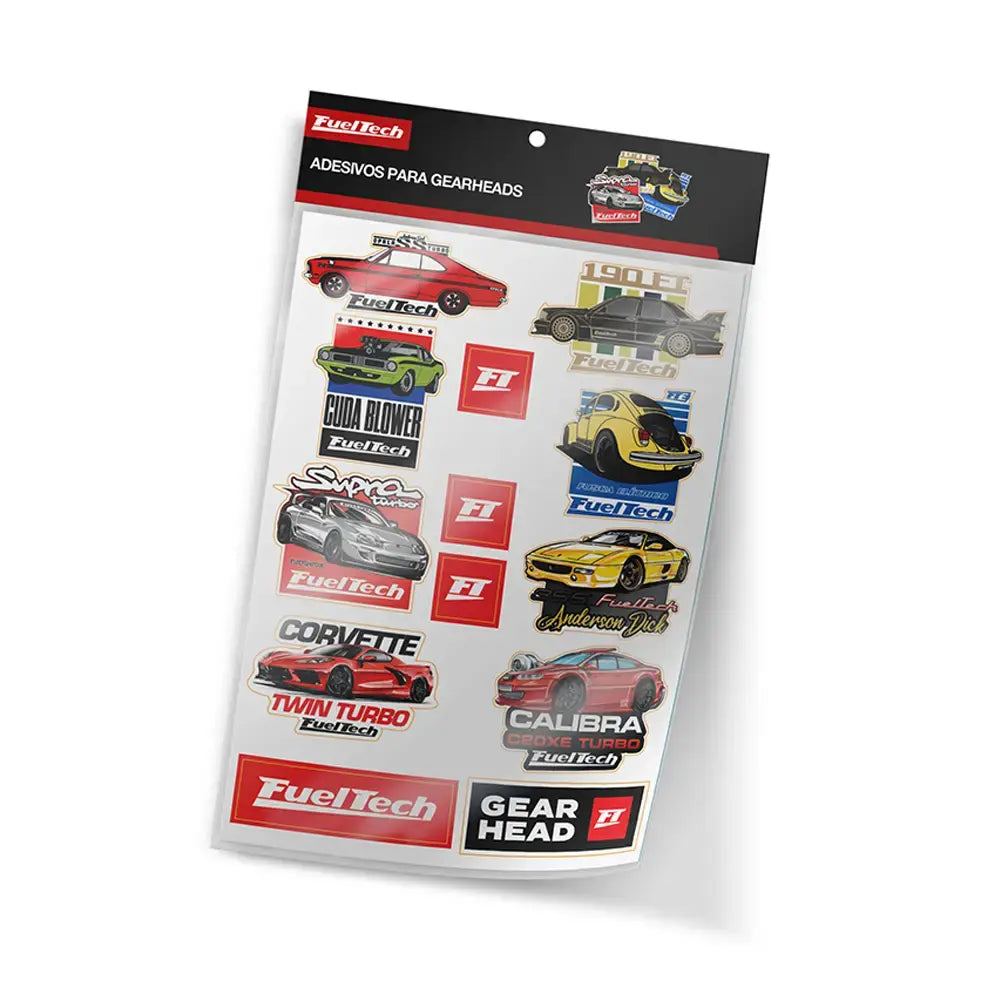 Cartela de adesivos Gearhead