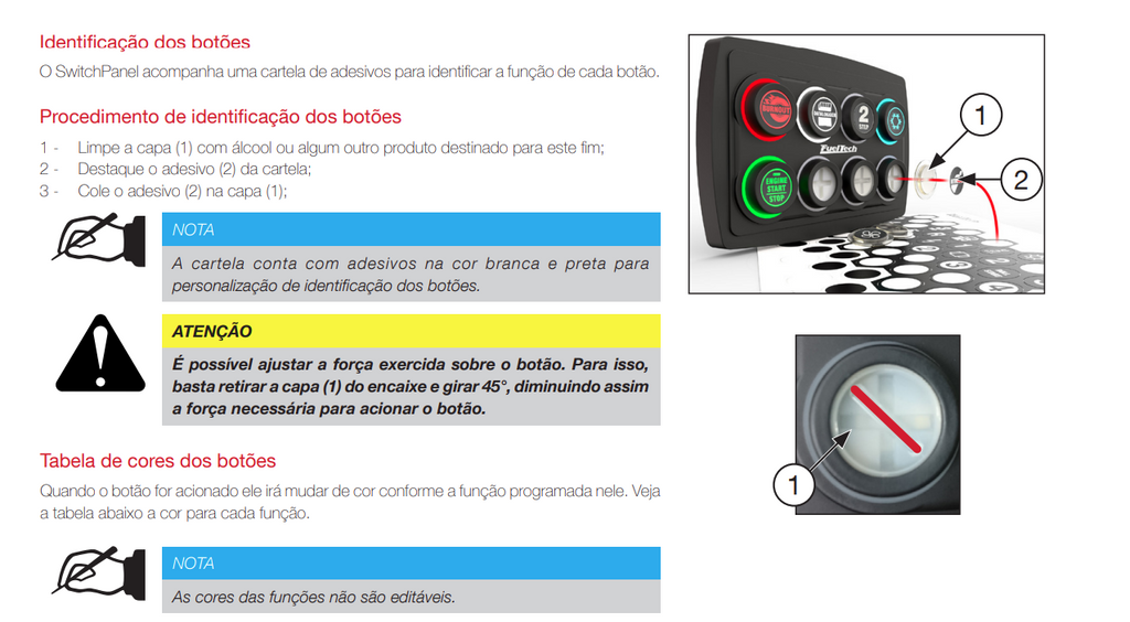 Cartela de Adesivo SwitchPanel Mini